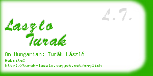 laszlo turak business card